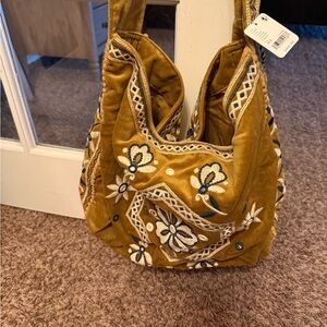 Free People Embroidered Tote Bag